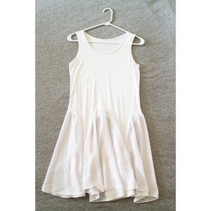 White Sleeveless Flare Dress Extender Size M